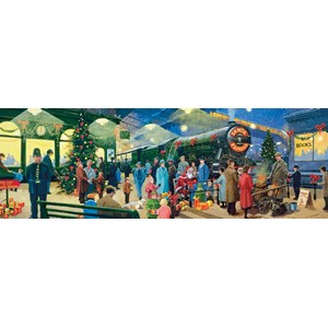 Clementoni (39247) - "Christmas Santa Express Locomotive" - 1000 piezas