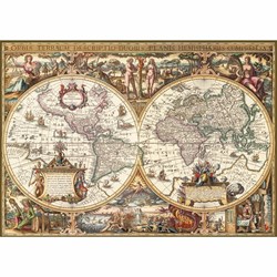 Ravensburger (19004) - "Print Wood, Antic Map of the World" - 1000 piezas