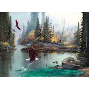 SunsOut (53124) - Lionel Dougy: "River Eagles" - 1000 piezas