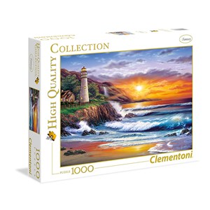 Clementoni (39368) - Steve Sundram: "Lighthouse at Sunset" - 1000 piezas