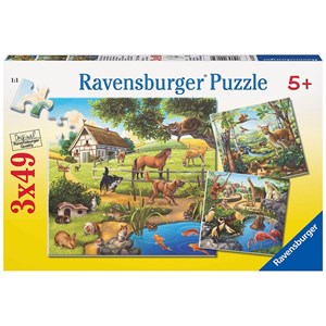 Ravensburger (09265) - "Wild, Pet and Zoo Animals" - 49 piezas