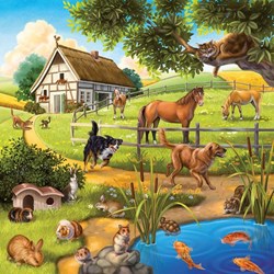 Ravensburger (09265) - "Wild, Pet and Zoo Animals" - 49 piezas