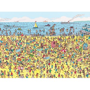 Nathan (86947) - "Where's Wally? Wally at the Beach" - 250 piezas