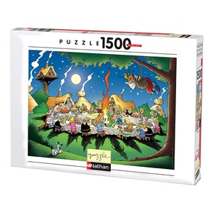 Nathan (87737) - "Asterix and Obelix, The Banquet" - 1500 piezas