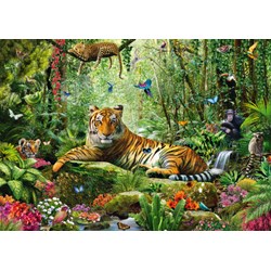 Schmidt Spiele (58188) - Adrian Chesterman: "Jungle Tigers" - 1500 piezas