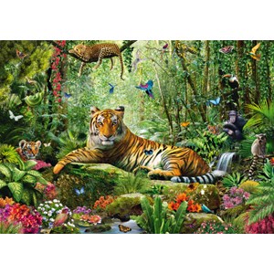 Schmidt Spiele (58188) - Adrian Chesterman: "Jungle Tigers" - 1500 piezas