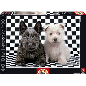 Educa (15508) - "Black and White Terriers" - 500 piezas