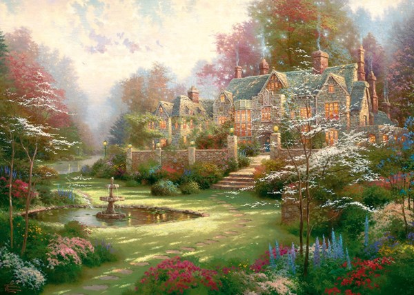 Schmidt Spiele (57453) - Thomas Kinkade: "The House in the Country" - 2000 piezas