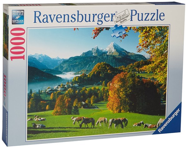 Ravensburger (15741) - "Berchtesgaden in front of Watzmann" - 1000 piezas