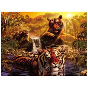 Ravensburger (16646) - "Tigers' Bathing" - 2000 piezas