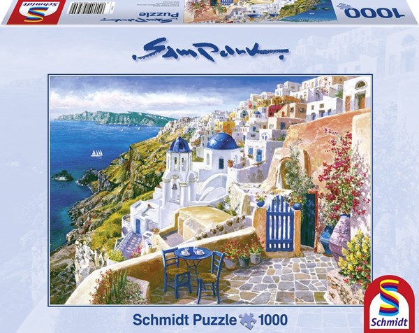 Schmidt Spiele (58560) - Sam Park: "Santorini" - 1000 piezas