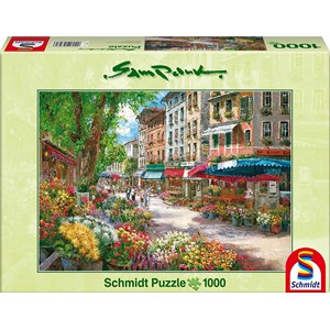 Schmidt Spiele (58561) - Sam Park: "Paris, Flowers Market" - 1000 piezas