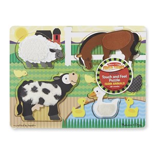 Melissa and Doug (4327) - "Farm Touch and Feel Puzzle" - 4 piezas