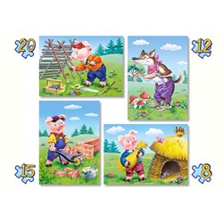 Castorland (B-04300) - "The 3 Little Pigs" - 8 12 15 20 piezas