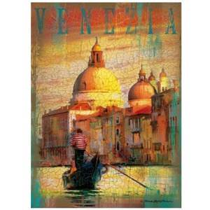 Clementoni (37037) - "Venice - Wood effect" - 500 piezas
