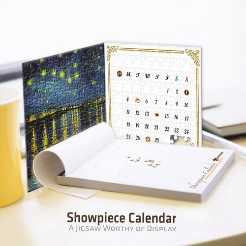 Pintoo (H1474) - Vincent van Gogh: "The Starry Night, Calendar showpiece" - 200 piezas