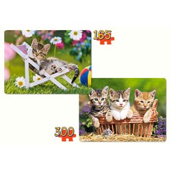 Castorland (B-021116) - "Kittens into the garden" - 165 300 piezas