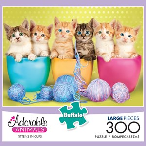Buffalo Games (2702) - "Kittens in Cups (Adorable Animals)" - 300 piezas
