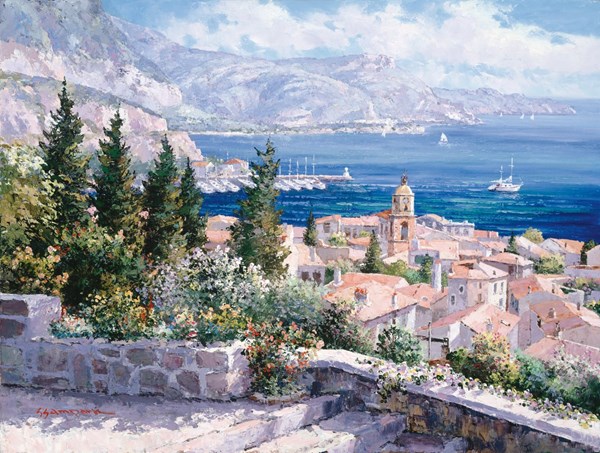 Schmidt Spiele (59272) - "Sam Park: France, On rooftops of Saint-Tropez" - 1000 piezas