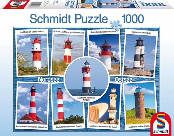Schmidt Spiele (58187) - "The most beautiful lighthouses" - 1000 piezas