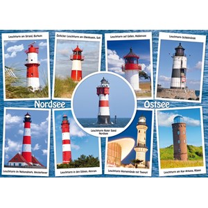 Schmidt Spiele (58187) - "The most beautiful lighthouses" - 1000 piezas