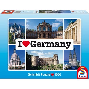 Schmidt Spiele (59280) - "I love Germany" - 1000 piezas