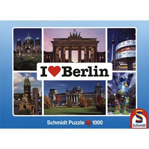 Schmidt Spiele (59281) - "I love Berlin" - 1000 piezas