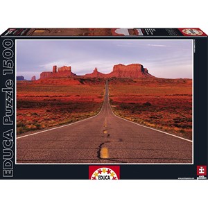 Educa (16007) - "Monument Valley Road" - 1500 piezas