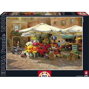 Educa (16010) - "Flower Market" - 1500 piezas