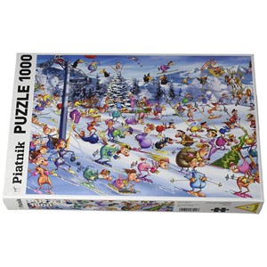 Piatnik (535147) - François Ruyer: "Christmas Skiing" - 1000 piezas