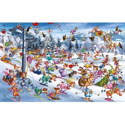 Piatnik (535147) - François Ruyer: "Christmas Skiing" - 1000 piezas