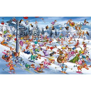 Piatnik (535147) - François Ruyer: "Christmas Skiing" - 1000 piezas
