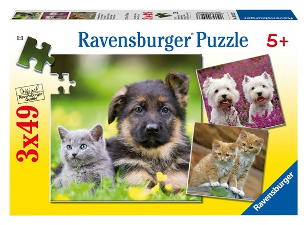 Ravensburger (09423) - "Cats And Dogs" - 49 piezas
