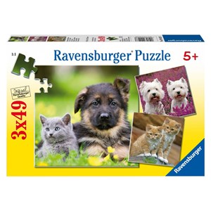Ravensburger (09423) - "Cats And Dogs" - 49 piezas