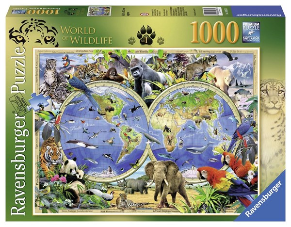 Ravensburger (19385) - Howard Robinson: "World of Wildlife" - 1000 piezas