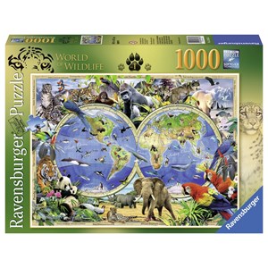 Ravensburger (19385) - Howard Robinson: "World of Wildlife" - 1000 piezas