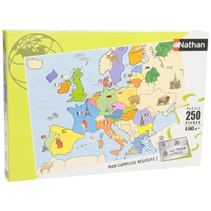 Nathan (86934) - "Map of Europe" - 250 piezas