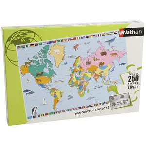 Nathan (86935) - "World Map" - 250 piezas