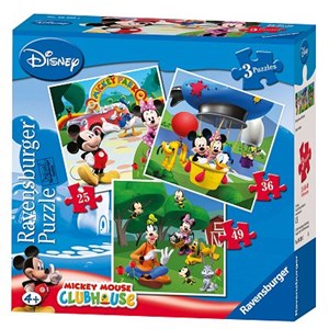 Ravensburger (07088) - "Mickey Mouse Clubhouse" - 25 36 49 piezas