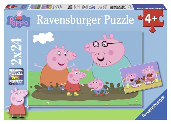 Ravensburger (09082) - "Peppa Pig, Happy Family" - 24 piezas