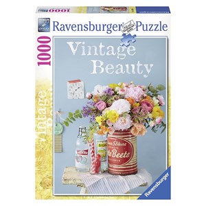 Ravensburger (19505) - "Vintage Flowers" - 1000 piezas