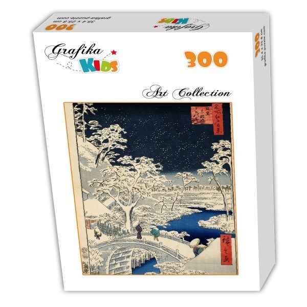 Grafika Kids (00274) - Utagawa (Ando) Hiroshige: "Drum bridge at Meguro and Sunset Hill, 1857" - 300 piezas