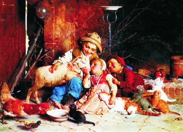 Gold Puzzle (60270) - Gaetano Chierici: "Farmyard Rascals" - 1000 piezas