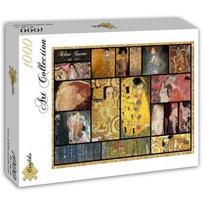 Grafika (T-00049) - Gustav Klimt: "Collage" - 1000 piezas