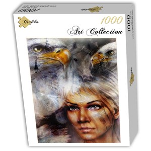 Grafika (T-00061) - Franz Marc: "Woman, Eagle and Horse" - 1000 piezas