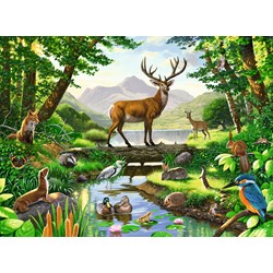 Ravensburger (10568) - Chris Hiett: "Woodland Harmony" - 100 piezas