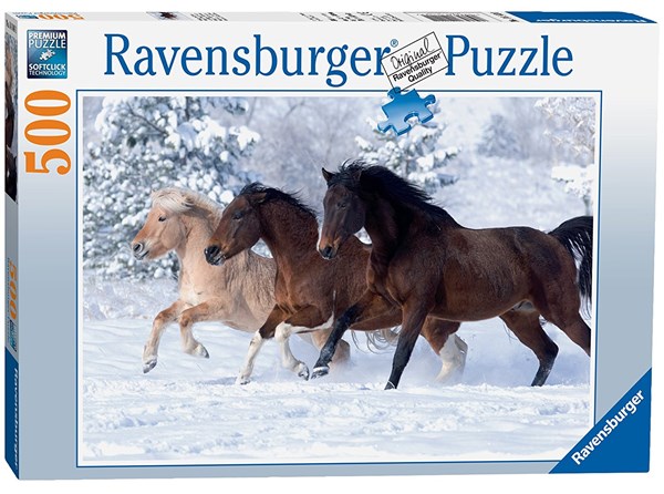 Ravensburger (14140) - "Galloping in the Snow" - 500 piezas