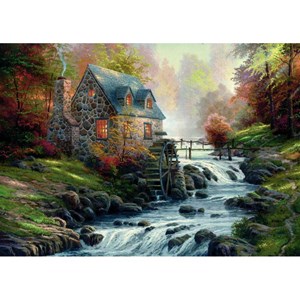Schmidt Spiele (57486) - Thomas Kinkade: "The Old Mill" - 1000 piezas