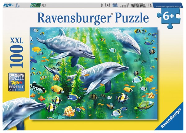 Ravensburger (10605) - "Dolphin Trio" - 100 piezas