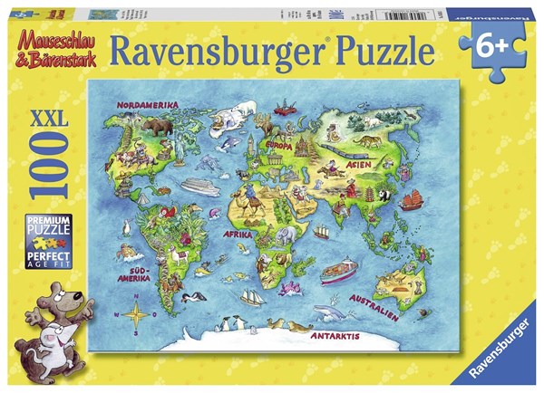 Ravensburger (10595) - "Worldmap" - 100 piezas